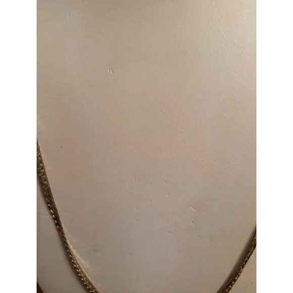 Vintage 14K GP Curb Chain Necklace 15g Gold-Plated Flat Link - Picture 5 of 11